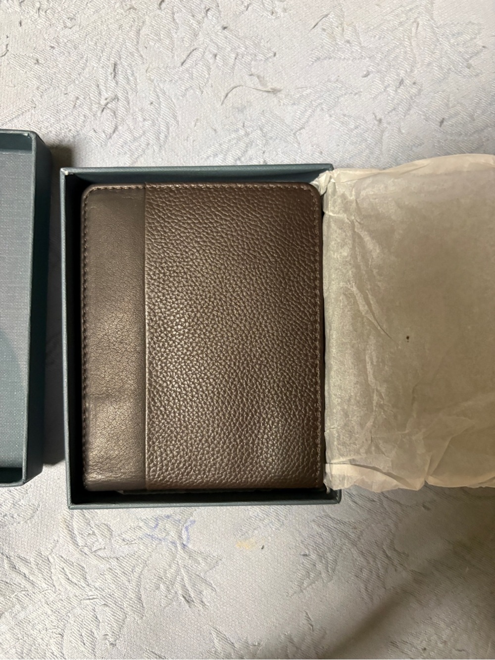Moleskine Classic Match Leather Bifold Wallet Brown Men’s New in Box